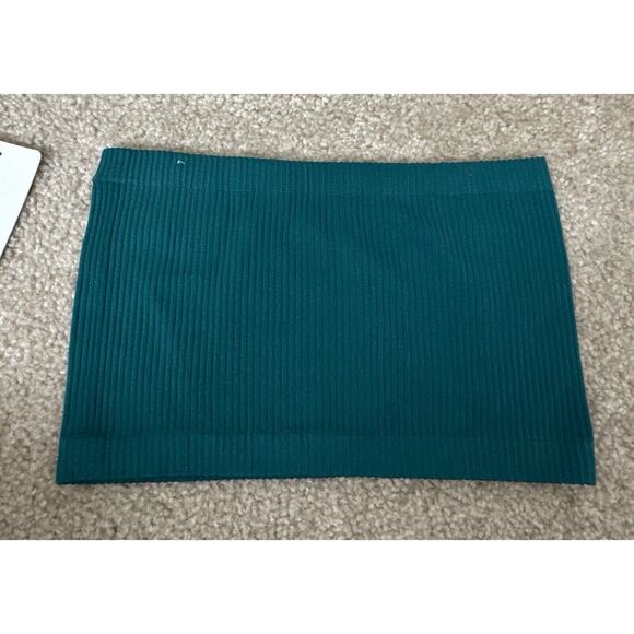 Aura ribbed Deep Teal bandeau top Women’s Size Medium/Large Brand New Nwts - Picture 1 of 6